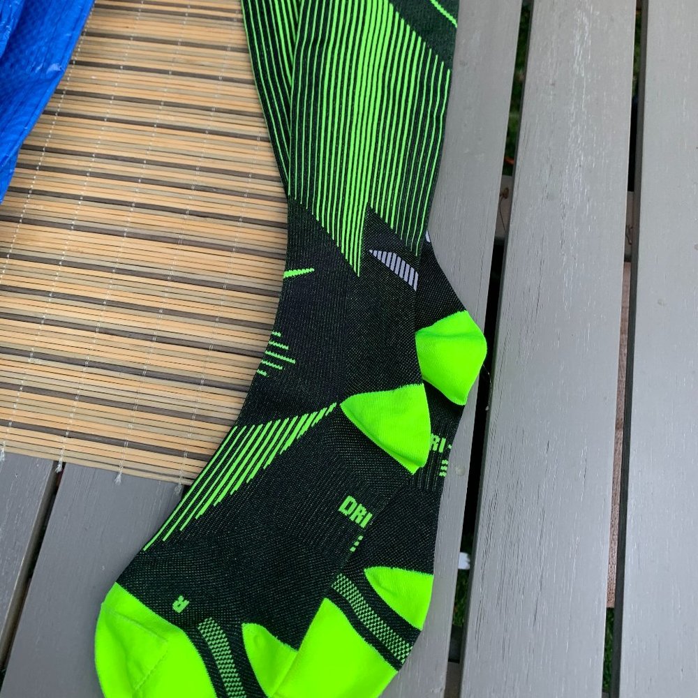 Green Nike Dri-Fit socks